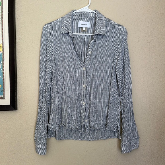Current/Elliott Striped Button Down Top - Picture 1 of 3
